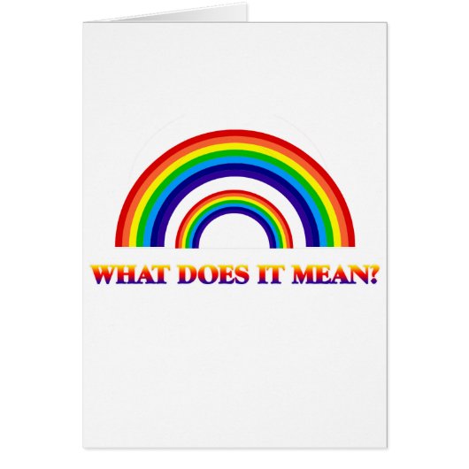Double Rainbow. What does it mean? Cards (Front)