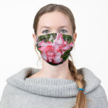 Double Red and White Azaleas Spring Floral Adult Cloth Face Mask