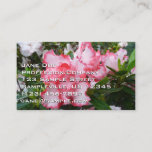 Double Red and White Azaleas Spring Floral Business Card