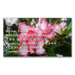 Double Red and White Azaleas Spring Floral Business Card Magnet