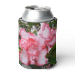 Double Red and White Azaleas Spring Floral Can Cooler
