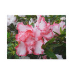 Double Red and White Azaleas Spring Floral Doormat