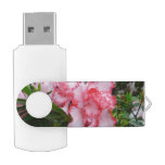 Double Red and White Azaleas Spring Floral Flash Drive