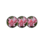 Double Red and White Azaleas Spring Floral Golf Ball Marker