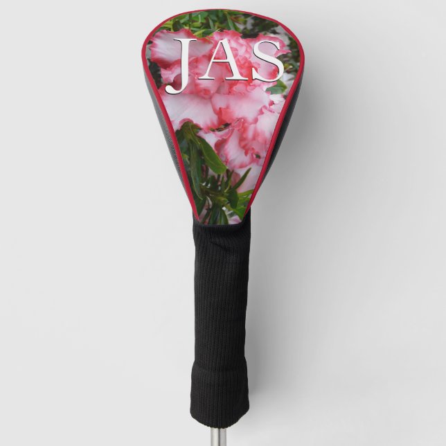 Double Red and White Azaleas Spring Floral Golf Head Cover (Front)