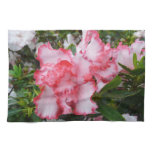 Double Red and White Azaleas Spring Floral Kitchen Towel