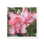 Double Red and White Azaleas Spring Floral Napkins