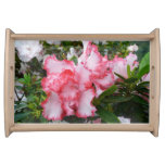 Double Red and White Azaleas Spring Floral Serving Tray