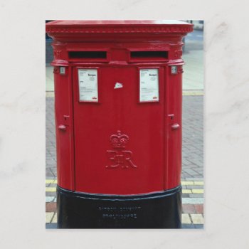 Double Red Letter Boxes Postcard by inspirelove at Zazzle
