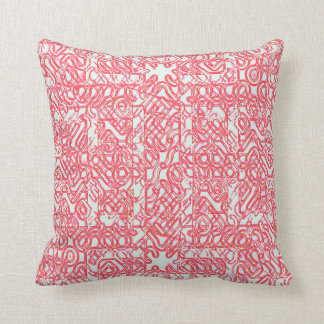Double Red Maze Throw Pillow