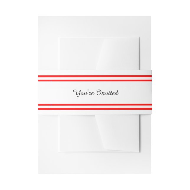 Double Red Trim - Belly Band (Front Example)