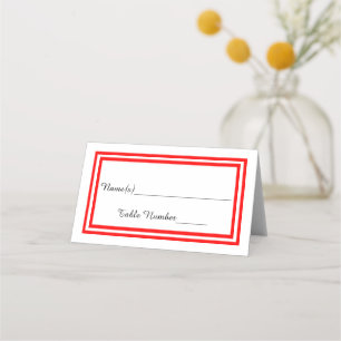Double Red Trim - Escort Card
