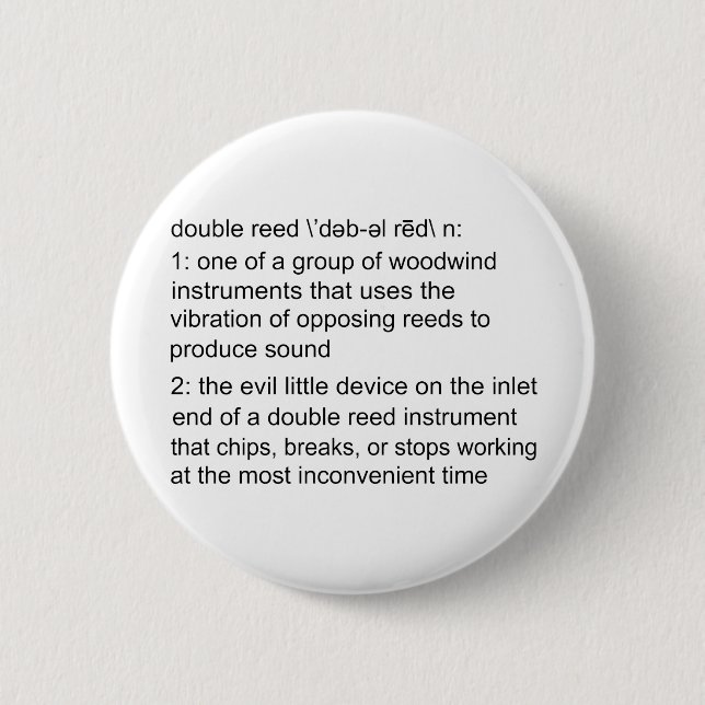 Double Reed Definition Button (Front)