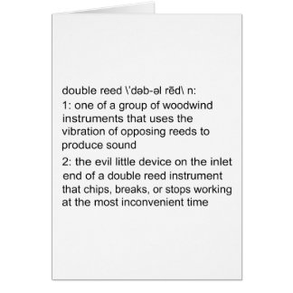 Double Reed Definition Cards