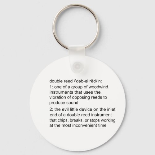 Double Reed Definition Keychain