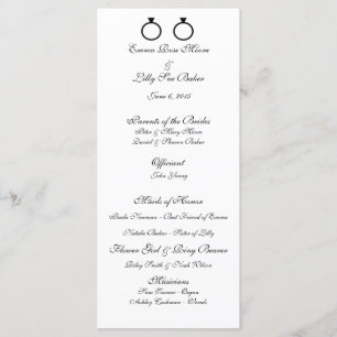 "Double Rings" Wedding Programs