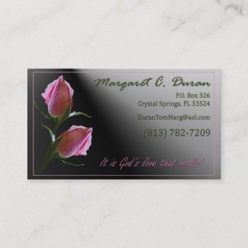 Double Rose - Duran Business Card by LivingLife at Zazzle