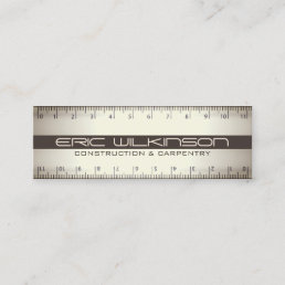 Double ruler faux look cover mini business card