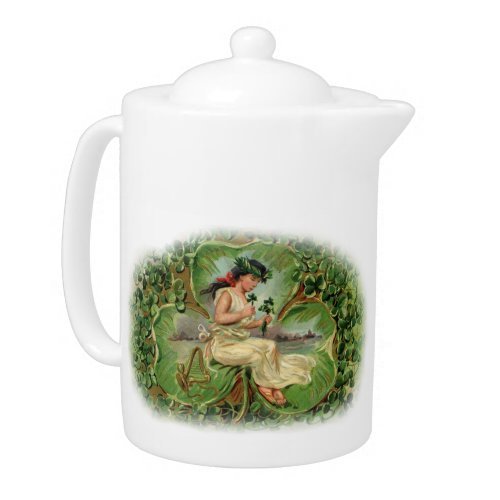 Double Shamrock Fairy Tea Pot _ 1B