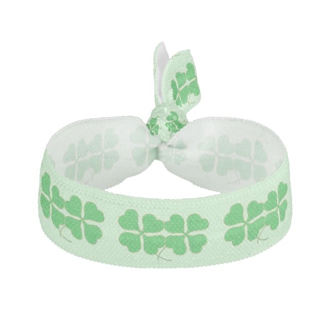 Double Shamrocks Trimmed in Gold Hair Ties (Front)