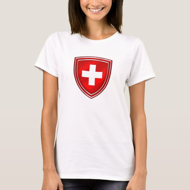 Double shield Swiss Emblem for De Schweiz T-Shirt (Front)