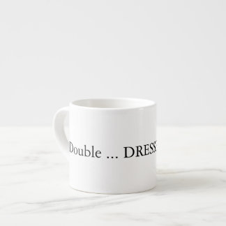 Double shot espresso with water thanks cup