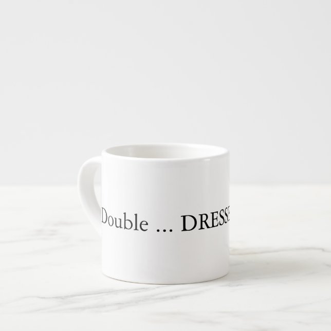 Double shot espresso with water thanks espresso cup (Front Left)