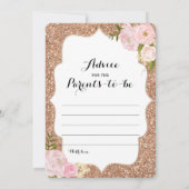 Double Side 2 Baby Shower Game- Advice | Who Knows Invitation (Back)