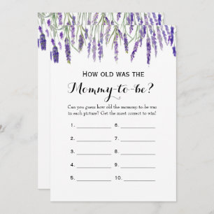 Double Side- 2 Baby Shower Games- How Old Advice Invitation