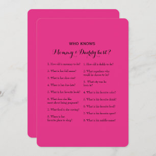Double Side Baby Shower Games - Advice Who Knows Invitation