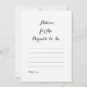 Double Side Baby Shower Games - Advice | Who Knows Invitation (Back)