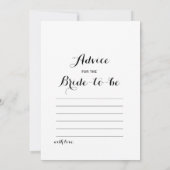 Double Side - Bridal Shower Games How Old | Advice (Back)