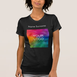 Double Side Business Logo Women's Bella Canvas T-Shirt