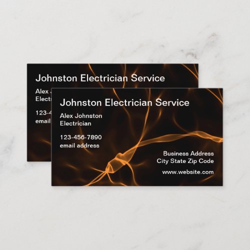 Double Side Electrician Business Cards