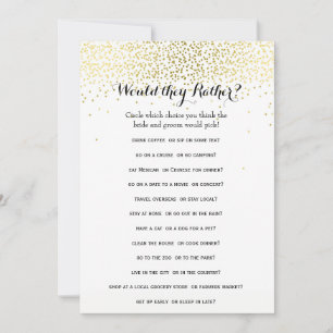 Double Side Gold Confetti Bridal Shower Games