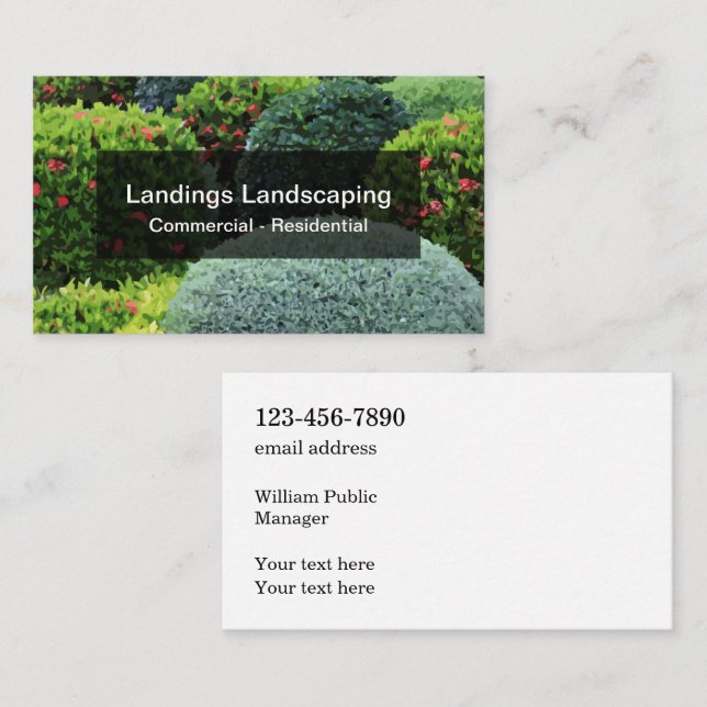 Double Side Landscaping Business Cards (Front/Back)