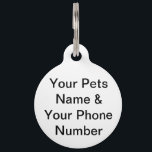 Double Side Pet ID Tag<br><div class="desc">Double Sided Dog Tags. Add your pet's name and your phone number.</div>