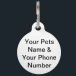Double Side Pet ID Tag<br><div class="desc">Double Sided Dog Tags. Add your pet's name and your phone number.</div>