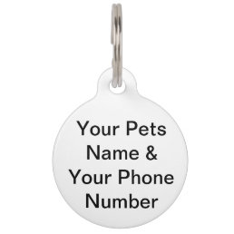 Double Side Pet ID Tag