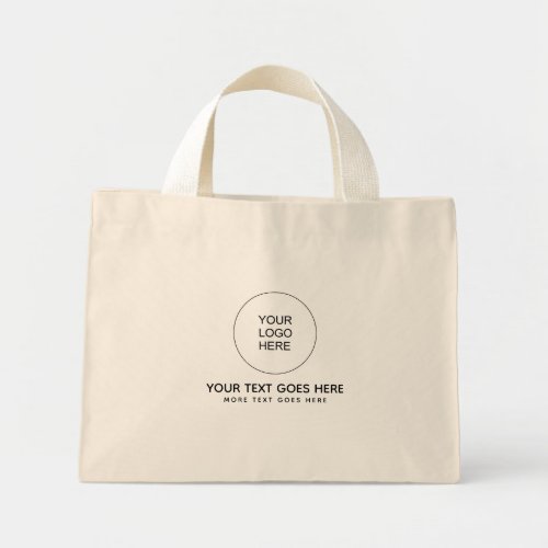 Double Side Print QR Code Your Company Logo Here Mini Tote Bag
