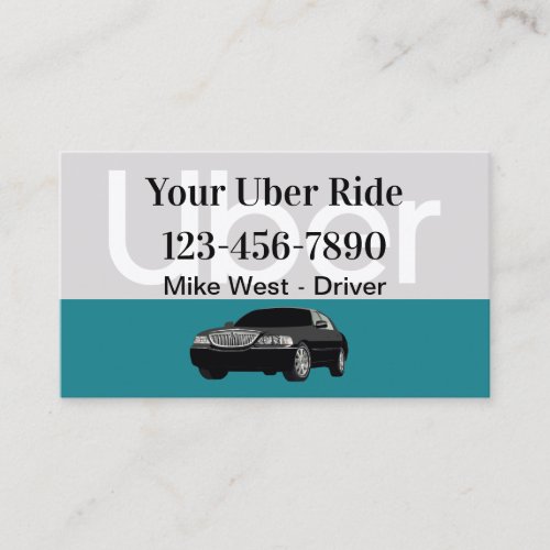 Double Side Uber Ride Hailing Business Cards