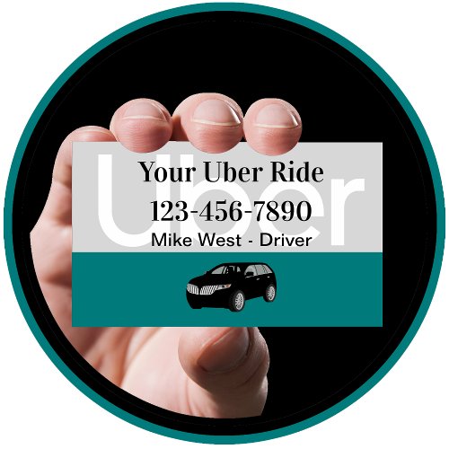 Double Side Uber Taxi Ride Hailing Business Cards
