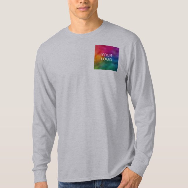 Double Side Upload Add Logo Design Template Men's T-Shirt (Front)