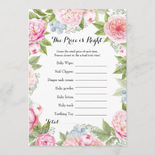 Double Sided - 2 x Baby Shower Games Invitation