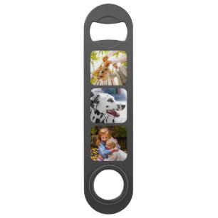 Double Sided 6 Photo Keychain Bottle Opener