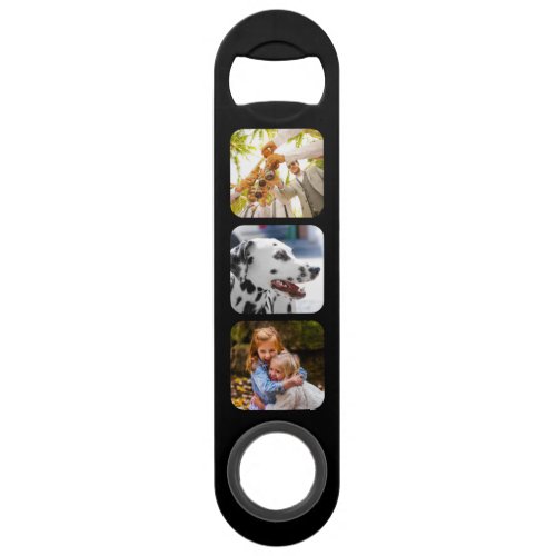 Double Sided 6 Photo Keychain Bottle Opener