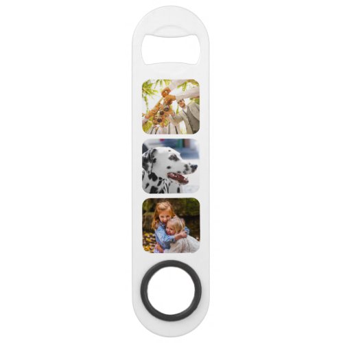 Double Sided 6 Photo Keychain Bottle Opener