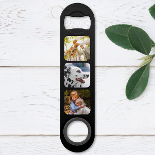 Double Sided 6 Photo Keychain Bottle Opener