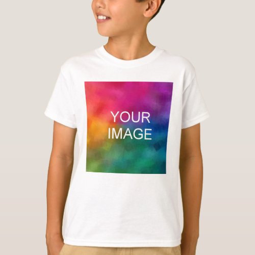 Double Sided Add Image White Template Boys Kids T_Shirt
