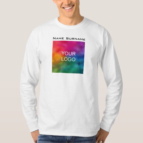 Double Sided Add Your Business Logo Mens T_Shirt
